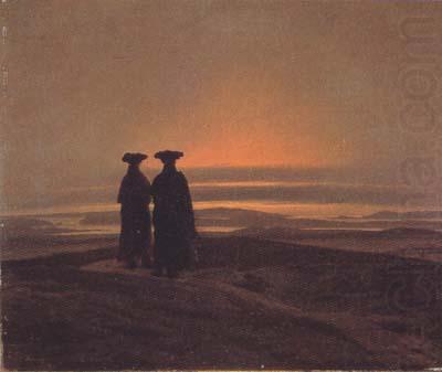 Caspar David Friedrich Two Men at Twilight (mk10) china oil painting image
